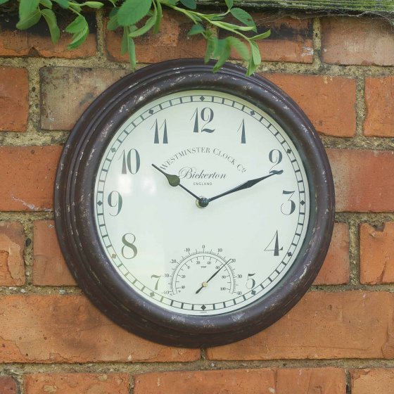 Bickerton Clock & Thermometer 12"