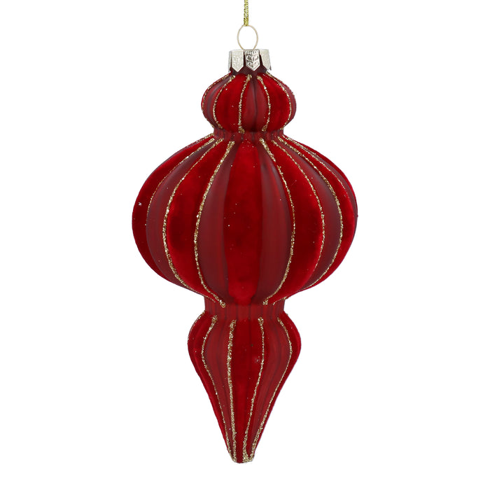 Red Glass/Velvet Ogee Dec
