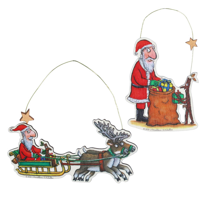 Stick Man & Santa Wood Dec, 2as