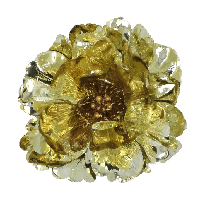 Gold Foil Dahlia Clip