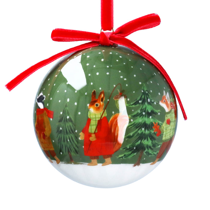 Laq Paper Ball, 8cm - Woodland Scene