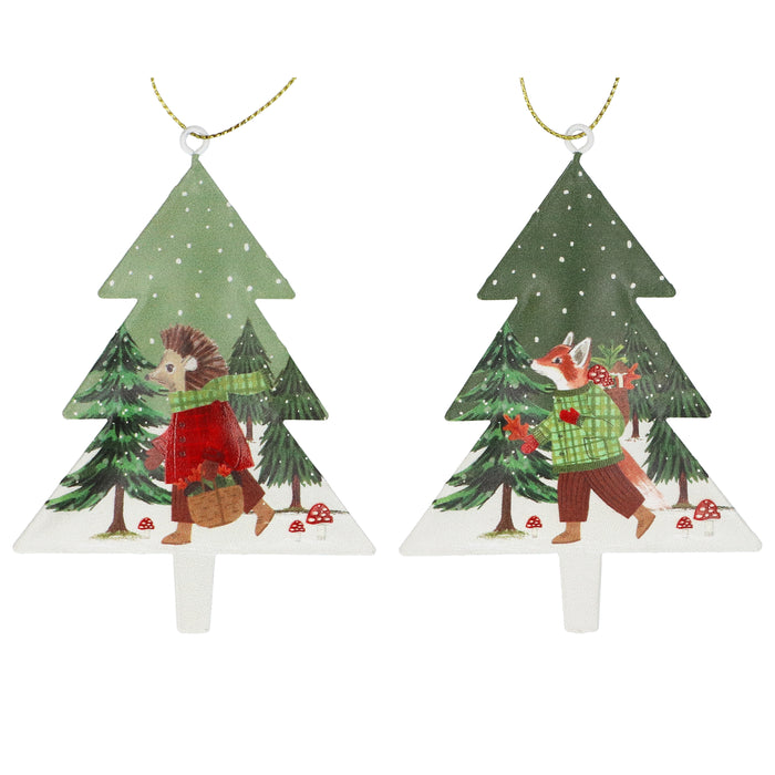 Tin Tree, 10cm - Woodland Scene