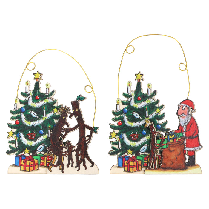 Wood Layered Dec - Stickman Family - Santa, 2as