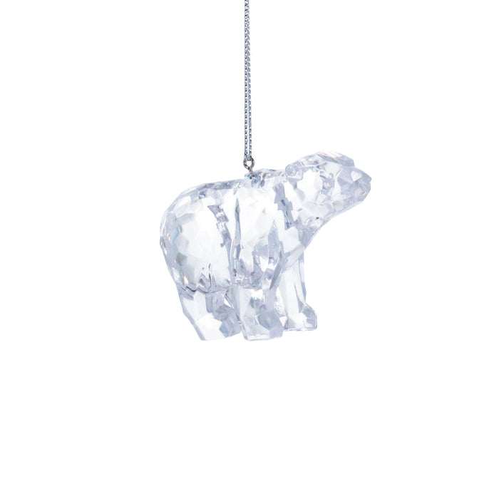 Clear Acrylic Polar Bear Dec
