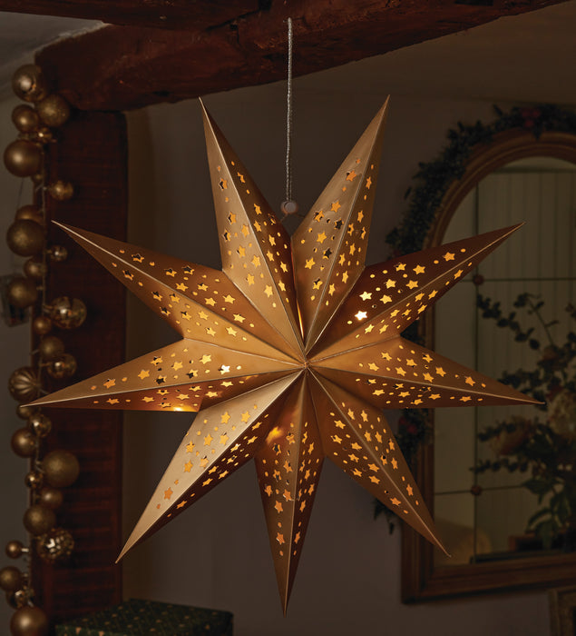 InLit Gold Origami Star 50cm