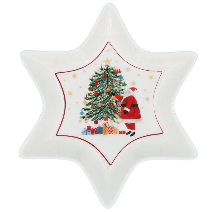 Nostalgia Santa/Tree New Bone China Star