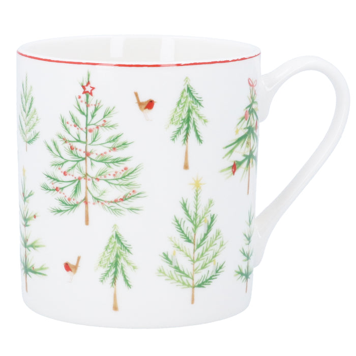 Xmas Trees New Bone China Mug