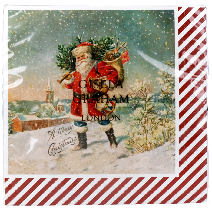Nostalgia Santa Napkins, Pack/20