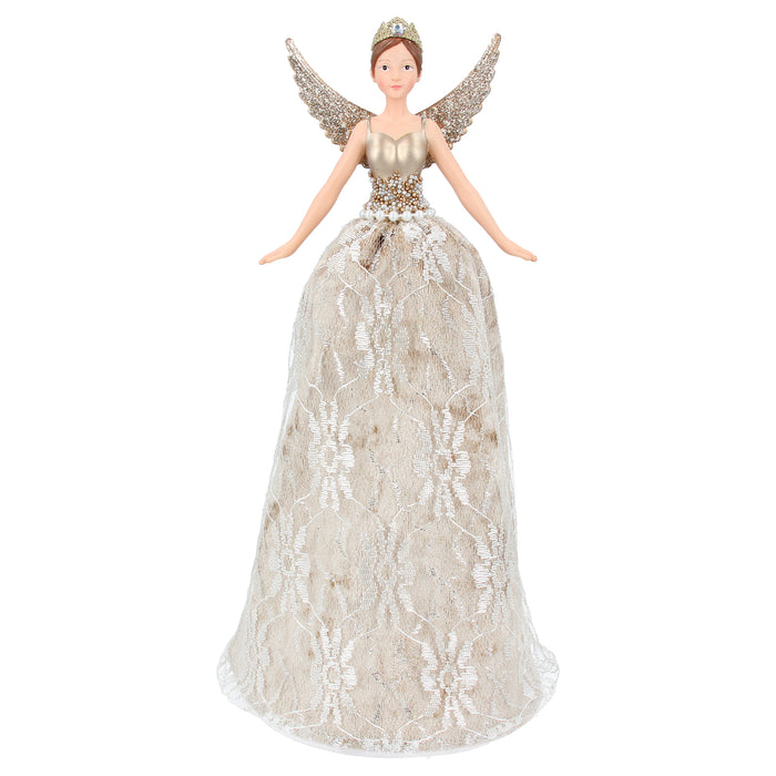 Lux Gold Lace Tree Top Fairy, Lge