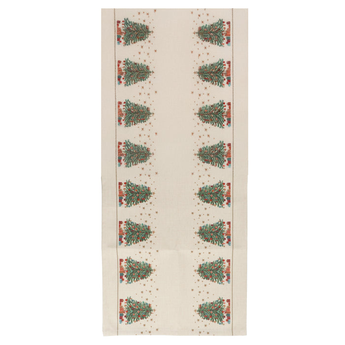 Nostalgia Tree Polylinen Table Runner