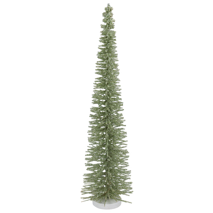 Slim Green Glitter Wide Bristle Tree, Lge