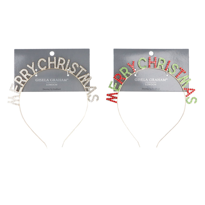 Diamante Merry Christmas Headband, 2as
