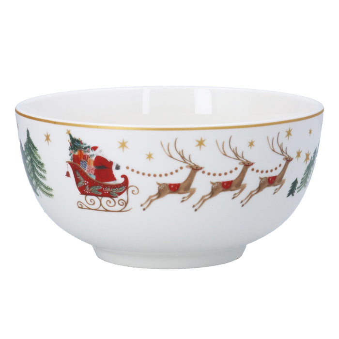 Bone China Bowl - Nostalgia Sleigh