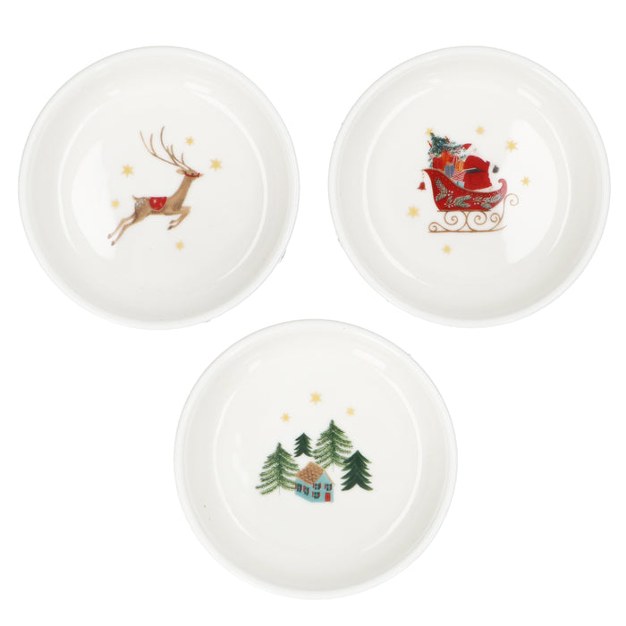 Bone China Mini Bowl - Nostalgia Sleigh, 3as