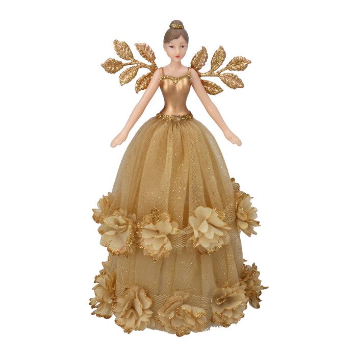 Tree Top Fairy, Sml - Gold w Dahlia Bands