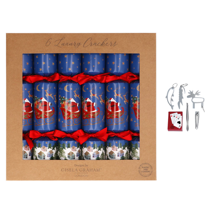 Santa's Sleigh Lux Crackers, Box/6