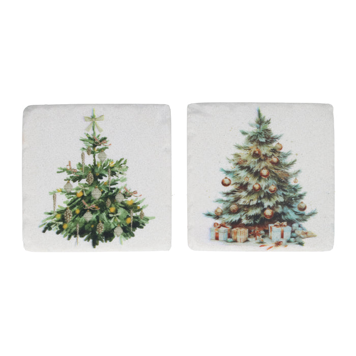 Resin Coaster - Christmas Tree, 2as
