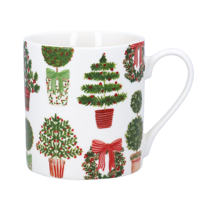 Bone China Mug - Christmas Topiary
