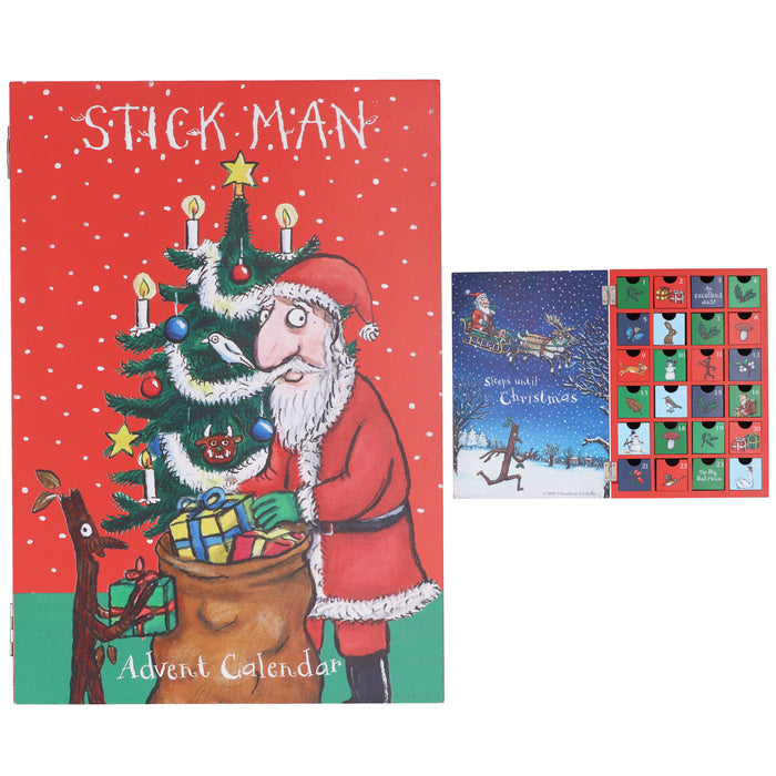 Wood Advent Calendar - Stickman & Santa