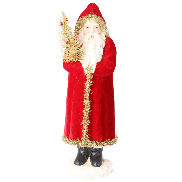 PM Santa Orn, 43cm - Red Coat w Gold Tinsel
