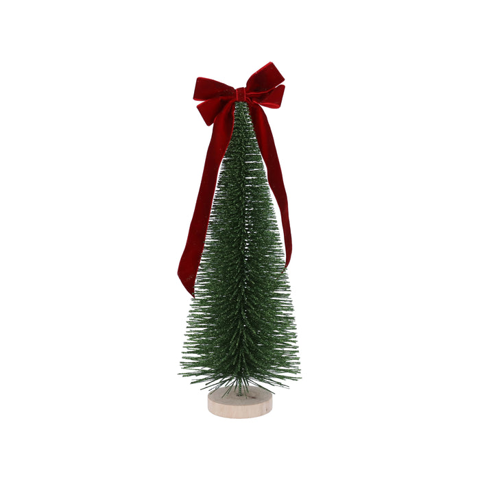 Bristle Tree, 38cm - w Red Bow