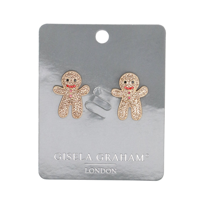 Earrings - Jewelled Gingerbread Man