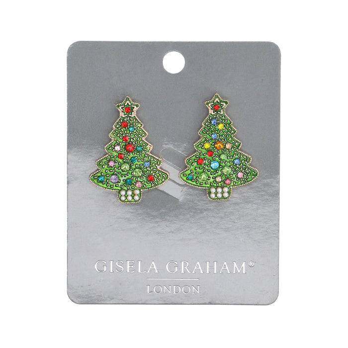 Earrings - Jewelled Christmas Tree