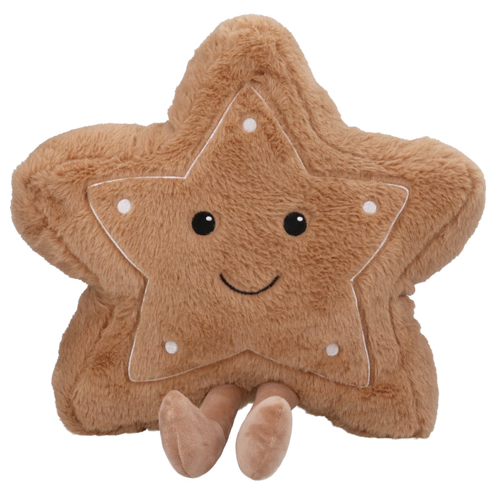 Plush Cushion,, 47cm - Happy Gingerbread Star