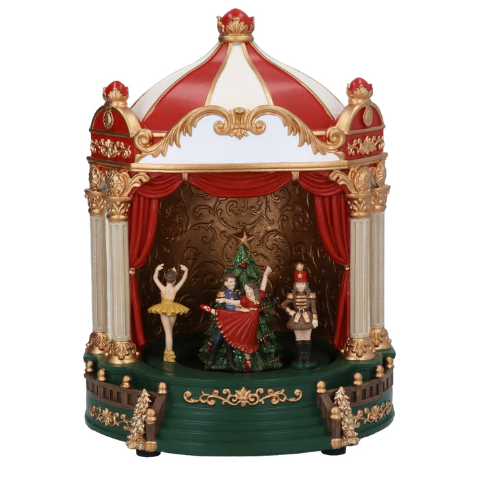 Resin Nutcracker Theatre Music Box, 31cm