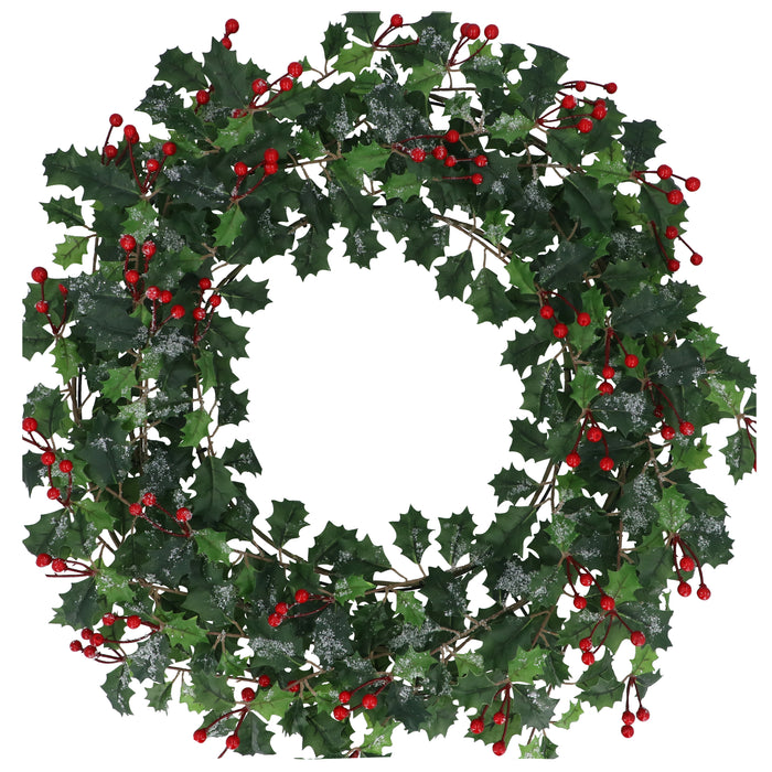 Holly w Berries Wreath