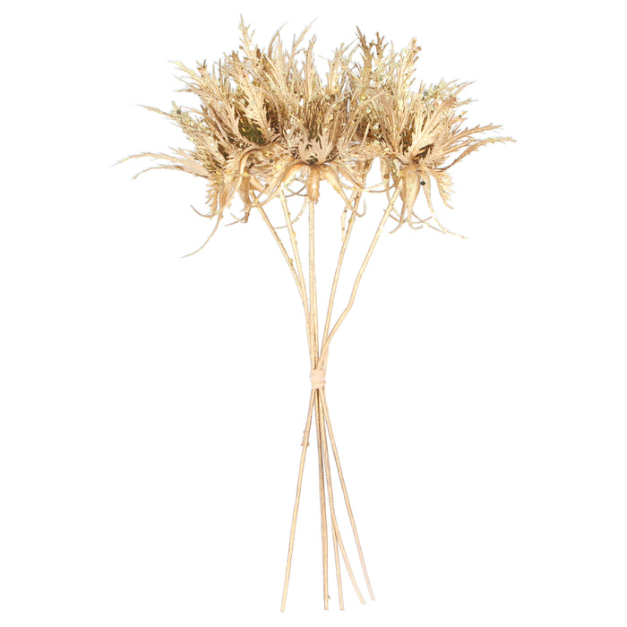 Gold Acrylic Thistle Bunch