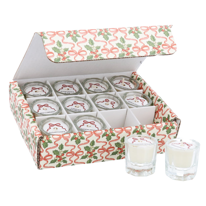 Boxed Scented Candle Set - 12 Days/Holly