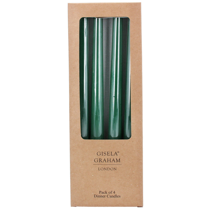 Dark Green Taper Dinner Candle