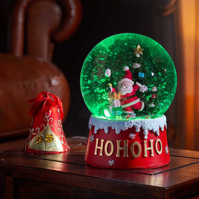 12cm Musical Santa SnowSpheres