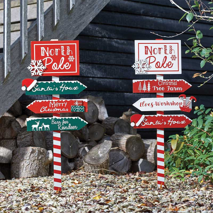 North Pole! Santas Sign, Mixed Case