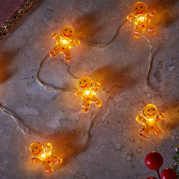 Gingerbread String Lights - Set of 20