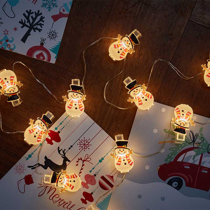 ClipCard Snowman String Lights - Set of 1