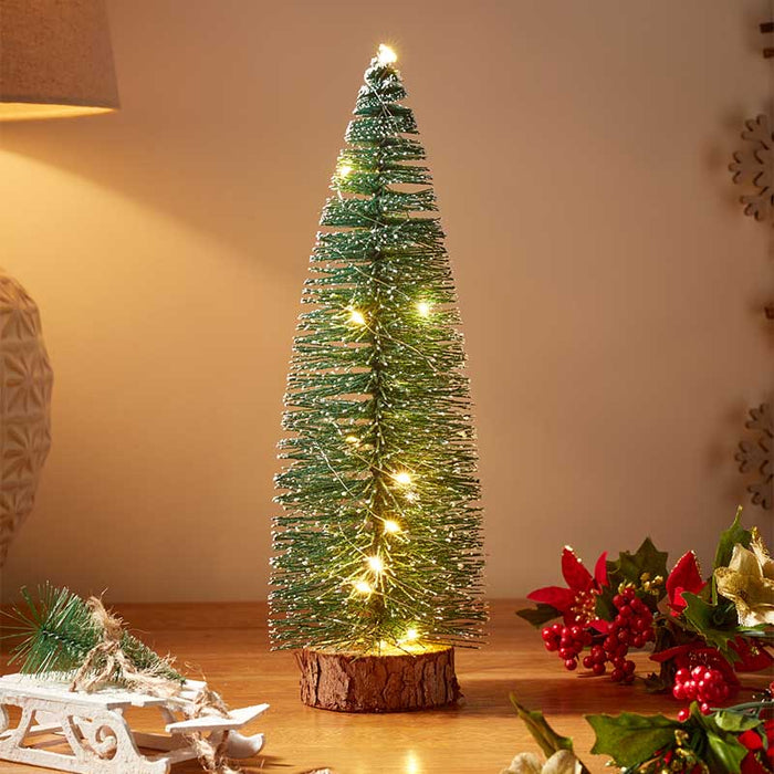 Inlit Frosted Fir - 30cm