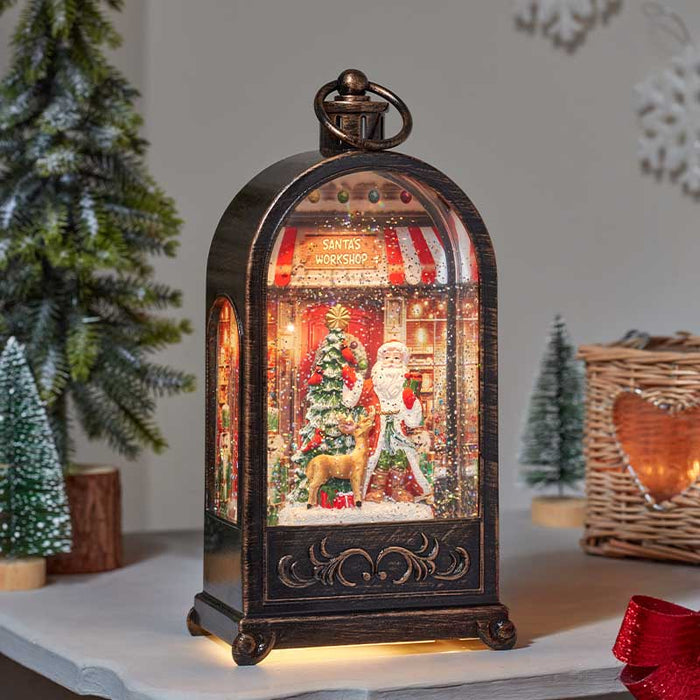 SnowSwirl Santas Workshop Lantern