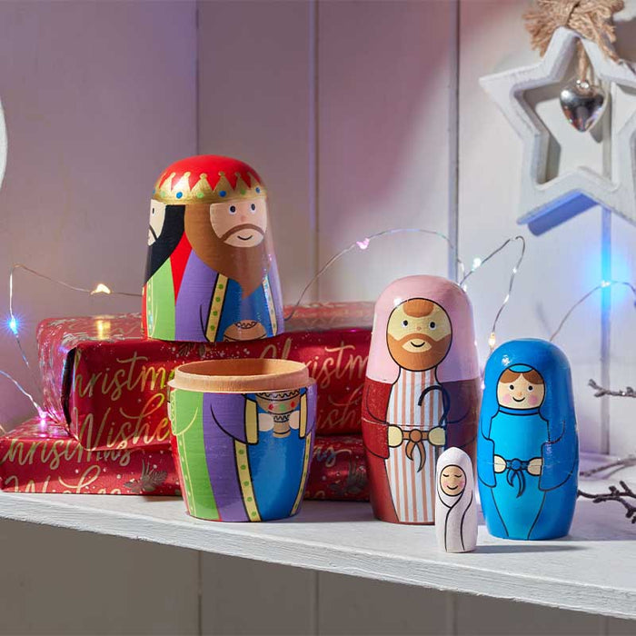 Nativity Secret! 4 in 1 Festive Figurines