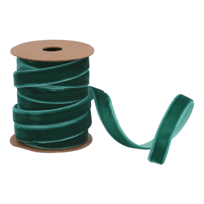 Green Velvet Thin Ribbon, 2M