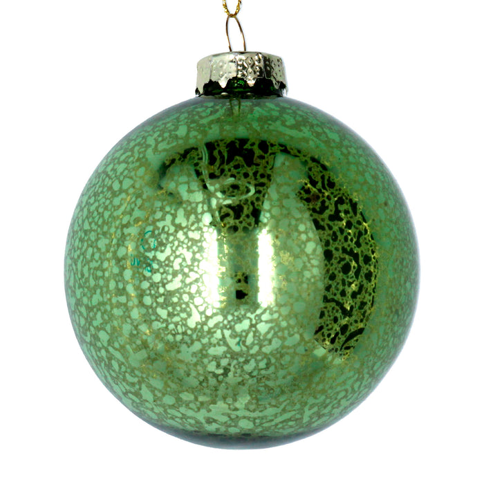Green Antiqued Glass Ball