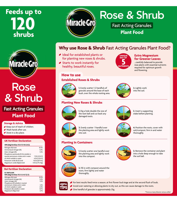 MIRACLE-GRO ROSE AND SHRUB FA 6X3KG