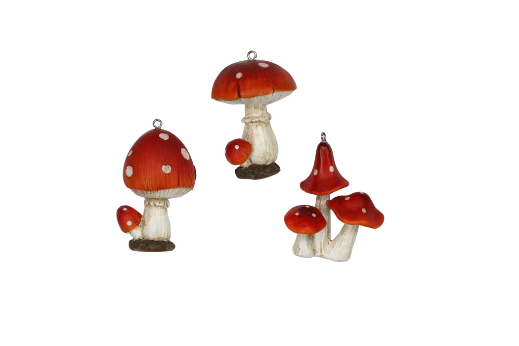 Resin Toadstool Dec, 3as