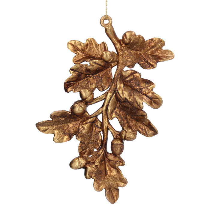 Antique Gold Acrylic Acorn/Leaf Dec