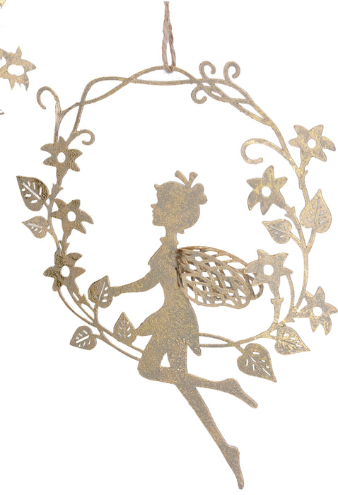 Gold Metal Pixi/Fairy in Ring Dec, 2as