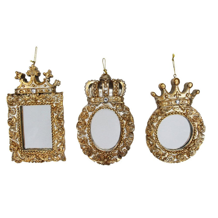 Resin Dec 15cm - Gold Mirror with Crown,