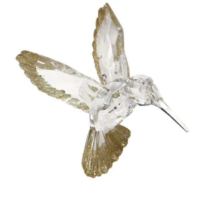 Acrylic Dec 11cm - Clear Hummingbird w Go