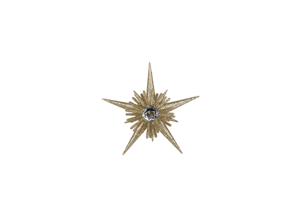 Pale Gold 3-D Acrylic Star w Diamante Dec
