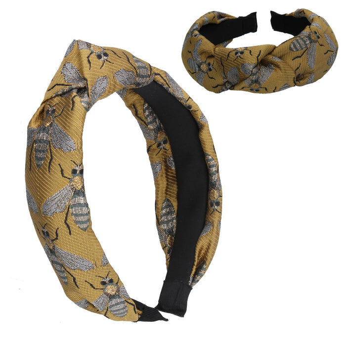 Gold Bee Jacquard Headband